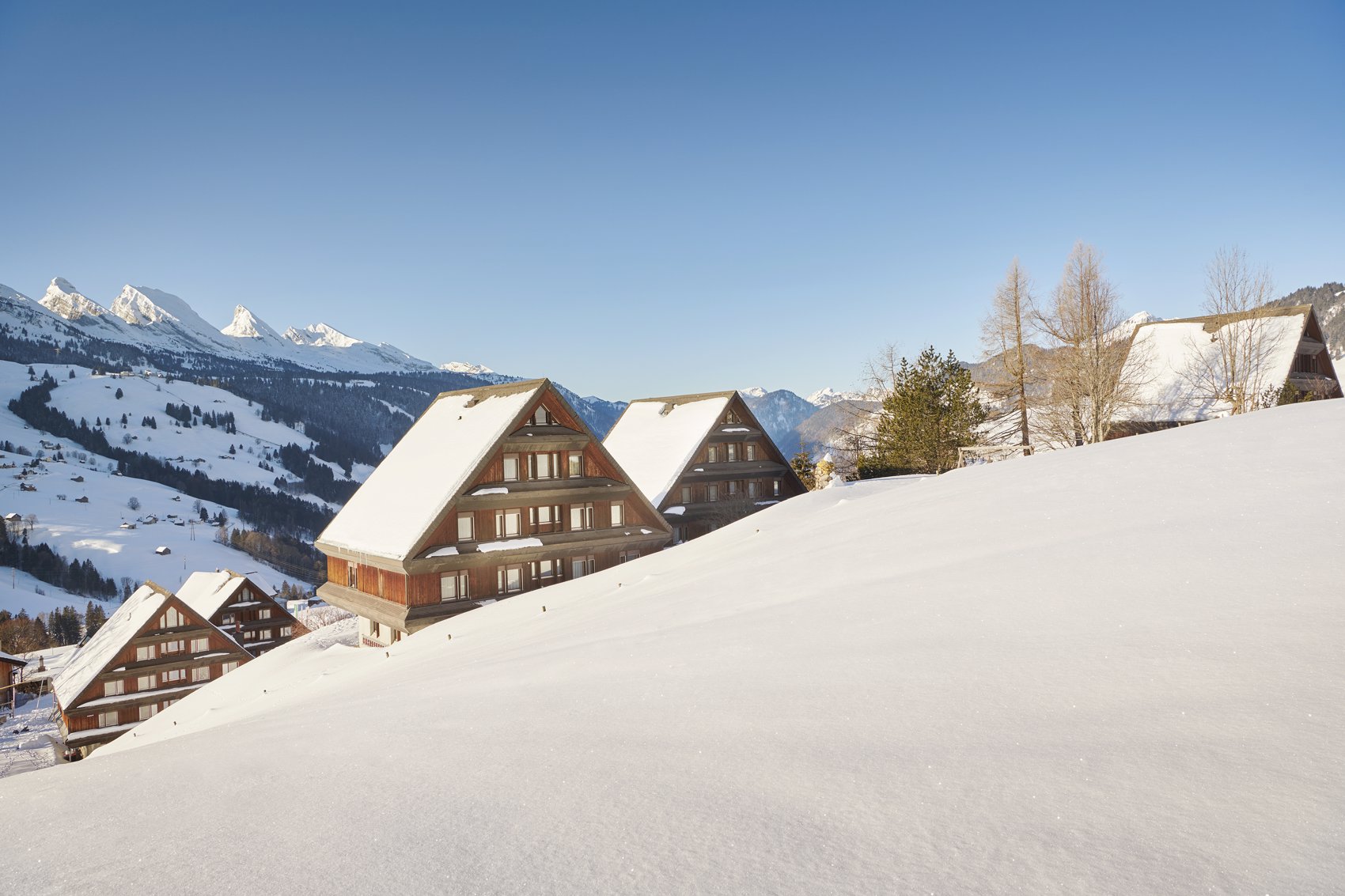 Aussenansicht im Winter - Reka-Feriendorf Wildhaus reka-feriendorf, ostschweiz, wildhaus Aussenansicht im Winter - Reka-Feriendorf Wildhaus reka-feriendorf, ostschweiz, wildhaus