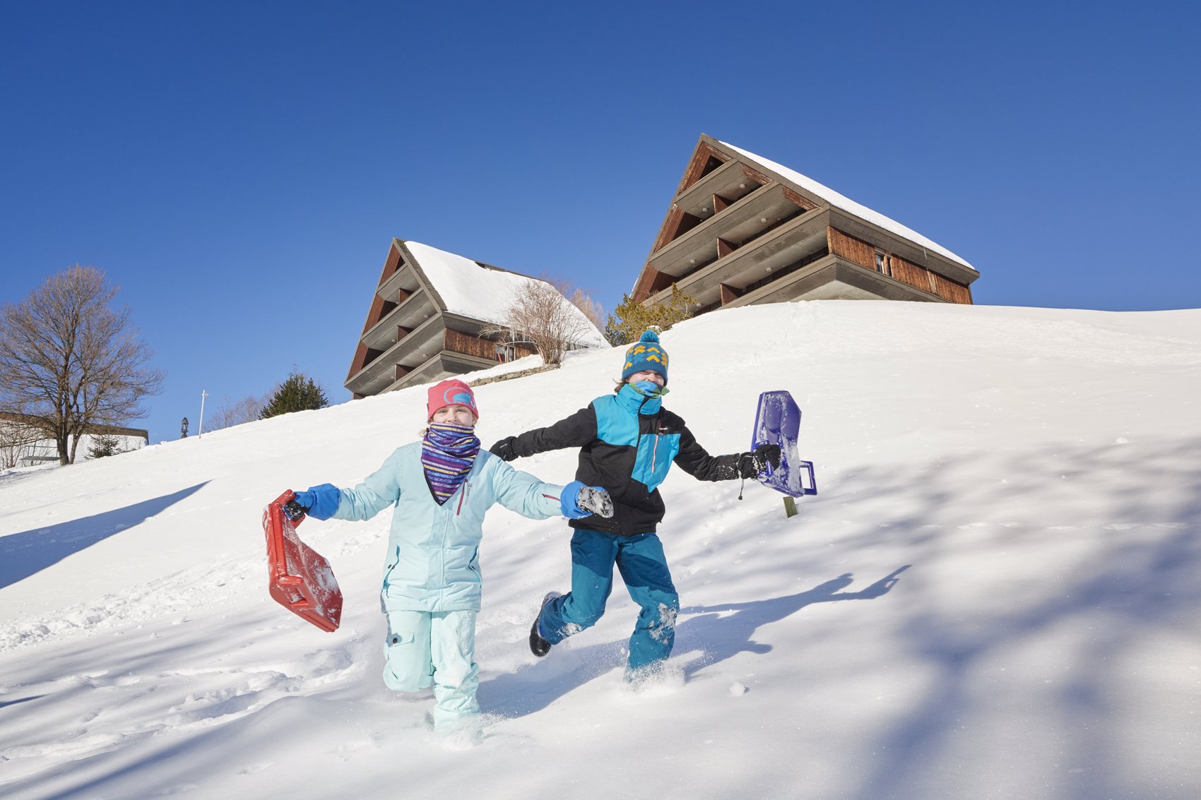 Exterior view in winter - Reka Holiday Village Wildhaus reka-holiday-village, wildhaus, eastern-switzerland Exterior view in winter - Reka Holiday Village Wildhaus reka-holiday-village, wildhaus, eastern-switzerland
