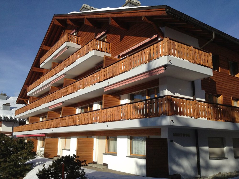 Aussenansicht im Winter - Ferienhaus Mont d'Or wallis, crans-montana, mont-d'or, winter Aussenansicht im Winter - Ferienhaus Mont d'Or wallis, crans-montana, mont-d'or, winter