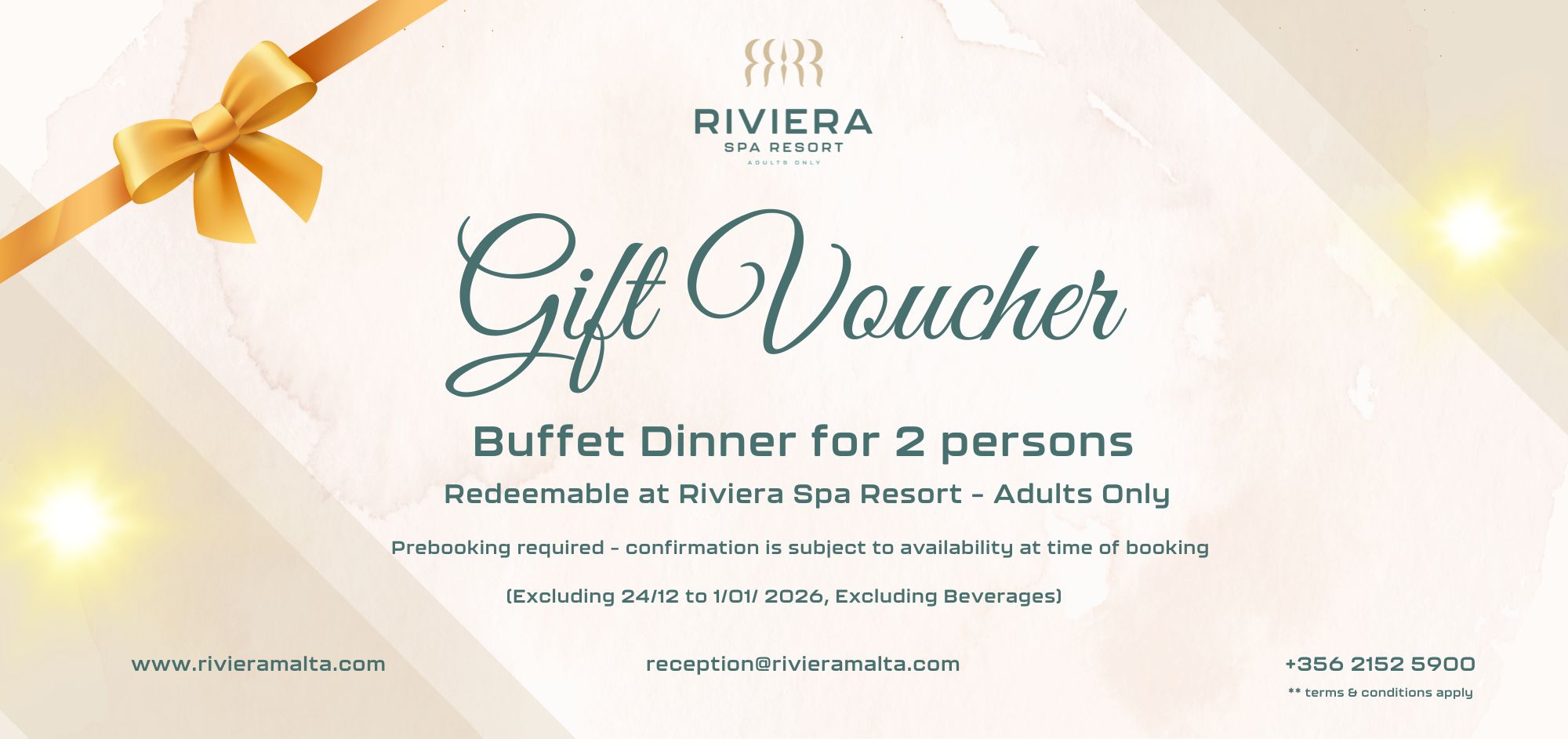 Buffet Dinner for 2 persons
